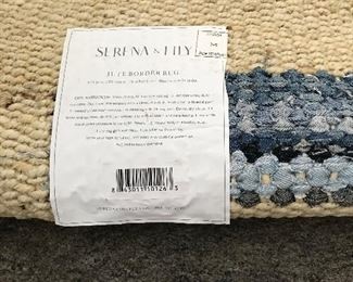 label on the back of the rug