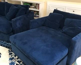 Chaise matches the sofa 64" deep or long x 48"w x 35"h sold with sofa in next photo