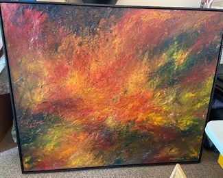  Abstract oil 61.25" x 51.5". $1800 