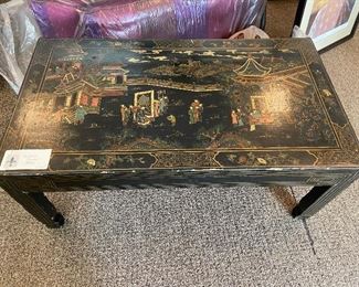 Chinese intricately painted table 36"l x 20"d x 16"h $120 