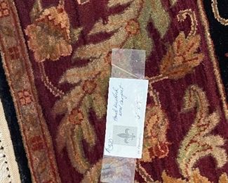 Hand knotted oriental wool carpet 6' x 9' $300  