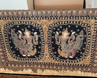 Vintage embroidered panel from Thailand 41"l x 25.5"h $100