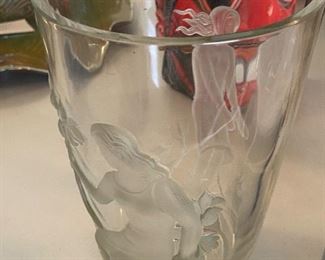 American Crystal art glass Verlys vase  $200