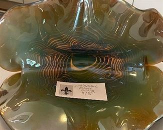 Glass art shell by Lachaussee $280