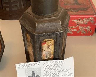 Octagonal chinese tea caddy  $100