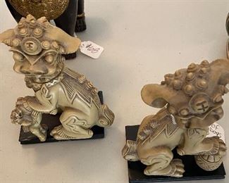 pair of foo dogs $40
