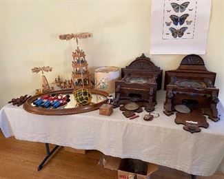 German holiday decor, antique clocks and art many available for in-person sale Friday only