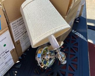 one of four Chrome Restoration Hardware wall sconces available for in-person sale Friday only