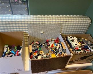Boxes of legos for sale $80 only available for in-person sale Friday 