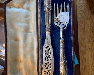 Antique Victorian Fish Servers available for in-person sale Friday only