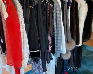 Designer clothing sizes small and medium - available for in-person sale Friday only