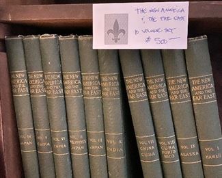"The New America & the Far East" 10 volume set $500