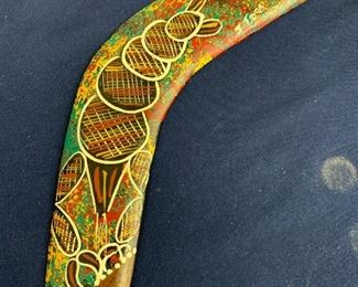 Hand painted Boomerang Australia certified authentic 