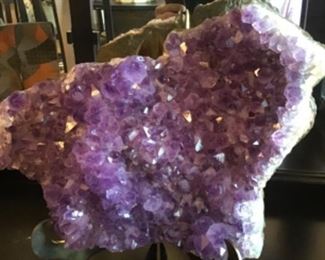 Large Amethyst stone with stand.