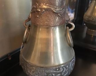 Koran brass vase with Dragons