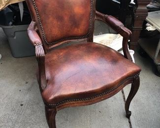 Brown Leather Desk Chair