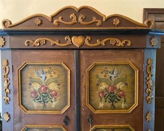 Antique painted cabinet                                               950.00       76"h x 63"w x 22"d