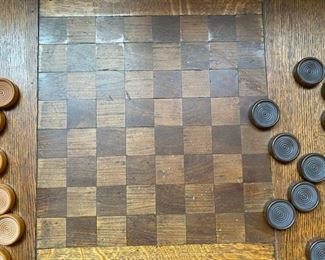 Antique oak checker board                                          125.00      21 1/2"  x  15"