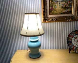 Blue table lamp                                                                  