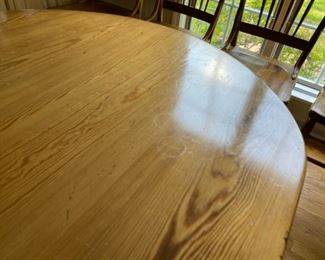 Country kitchen table                                                       295.00   29"h x 51"l x 34"w   (some wear to top)          