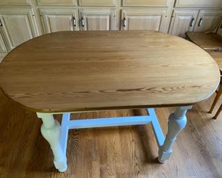 Country kitchen table                                                        295.00   29"h x 51"l x 34"w   (some wear to top)      