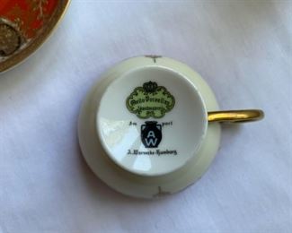 German china cups saucer   sugar & creamer      50.00