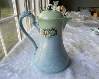 Limoges painted coffee pot        9"                                 95.00
