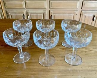 6 Waterford Kildare champagne glasses               125.00        51/4"h