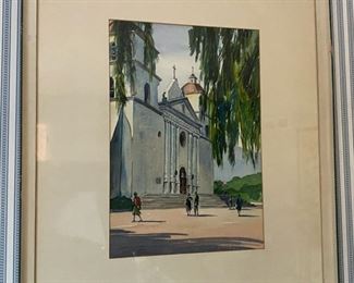  Louis Kaep watercolors                                                           frame size 23"h x 18"w   