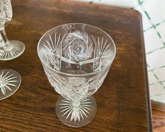 7 European cut glass goblets 6"                                 95.00