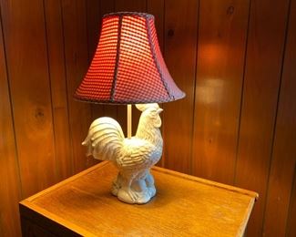Ceramic rooster lamp   23"h                                             