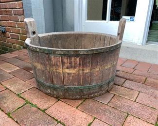 Antique wash barrel                                                      125.00      15"h x 22" diameter 