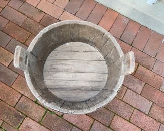Antique wash barrel                                                     125.00        15"h x 22" diameter 