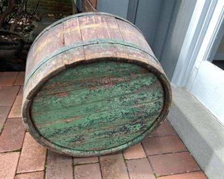 Antique wash barrel                                                     125.00        15"h x 22" diameter 