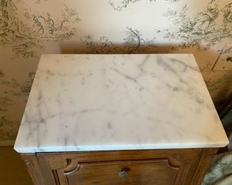antique marble top fall front stand                             275.00  250.0028"h x 16"w x 14"d