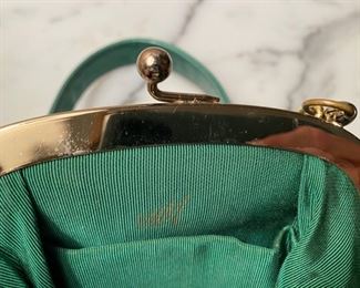 Vintage Morris  Moskowitz green raffia bag            20.00