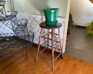 Tall stool    split top                                                                  10.00          (makes a great plant stand)