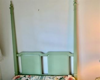 Pair painted twin beds                                                        225.00 70"h x 40 1/2"w