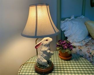 Cute bunny lamp       19"h                                               25.00