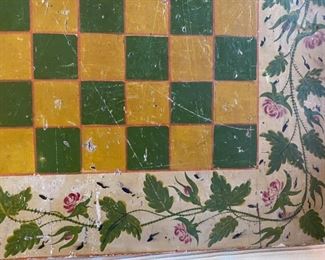 Antique painted game board                                   225.00           16" x 16"