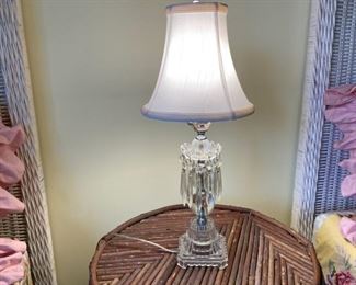 Glass table lamp          19"h                                                 65.00