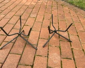 Pair mid-century plant stands                                        25.00     (1 missing rubber foot)