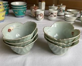 6 vintage celadon bowls                                                      65.00     2 1/4"h x 4" diameter