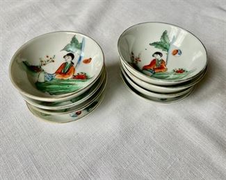 8 Vintage Chinese sauce dishes                                      65.00     2 3/4" diameter