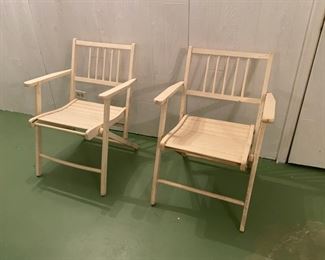 Two painted folding chairs                                            25.00             1 missing slat            