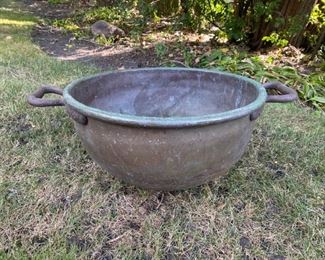 Large copper candy kettle/cauldron                     350.00         22" diameter x 12"h