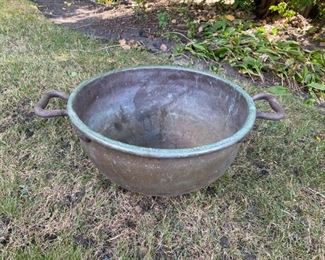 Large copper candy kettle/cauldron                     350.00         22" diameter x 12"h