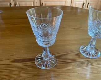 Waterford "Kenmare" water/wine glasses             45.00      One is  6 3/4" the other is slightly shorter