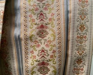 Pair floral stripe drapery panels                                    125.00  32"W at pleats  x 81 1/2"L