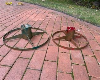 2 vintage Christmas tree stands                   30.00 for both